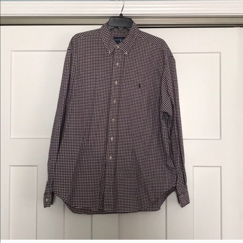 Ralph Lauren Classic purple and white button down